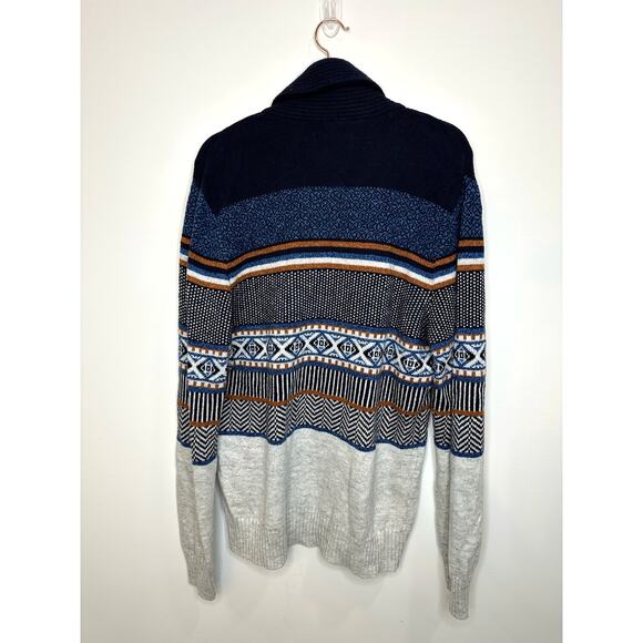 American Eagle Outfitters Sweater Mens Large Aztec Southwestern Pullover Grandpa - Picture 3 of 5